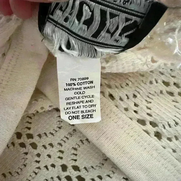 Oversized Cream loose knit Top Bohemian style Vintage Top - Picture 5 of 7